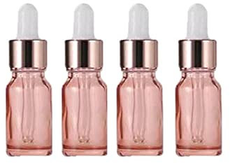 Glas-Tropfflaschen, 10 ml/15 ml/30 ml/50 ml/100 ml, Fläschchen für ätherische Öle, mit rotgoldener Kappe, Parfüm, leer, Reiseproben, Fläschchen, Essenz, Flüssigkeit, Kosmetikbehälter, 15ml,