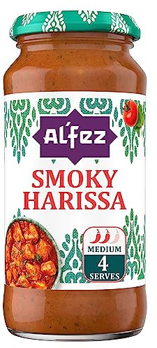Al'Fez Smoky Harissa Tagine Sauce Medium 450g | Serves 4 | Authentic Middle Eastern Simmer/Cooking Sauce