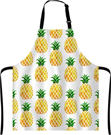 Wasach Grembiule da cucina divertente hipster – regalo per chef – regalo da donna – grembiule da cucina completo per barbecue, grigliate, ananas
