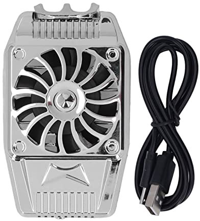Radiador de Tel¨¦Fono M¨®vil, Enfriador de Tel¨¦Fono con Clip Trasero de Enfriamiento Enfriamiento R¨¢Pido de bajo Ruido Ventilador de Enfriamiento del Disipador de Calor del Tel¨¦Fono para(Plata)