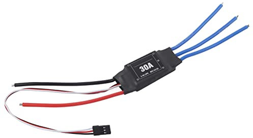 Tissting Brushless Esc, 20A/30A/40A/50A/60A RC Brushless Motor Elektronischer, ESC Electric 2-6S Speed Controller, UBEC 2A/3A 5V,1:1 Power Output, für RC Schiff Unterwasserpropeller(30A)