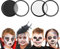 Kinderschminke Set, GIBOT Karnevalsschminke, Halloween Cosplay Make-up Schwarz + Weiß Gesicht Körperfarbe (28g/0.99oz/PC)