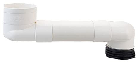 Tubo de drenaje de extensión de brida de inodoro, manguera ampliada para fregadero de lavabo, cambio de brida de inodoro para drenaje de fontanería, limpieza, sistema de drenaje, color blanco (40 cm)