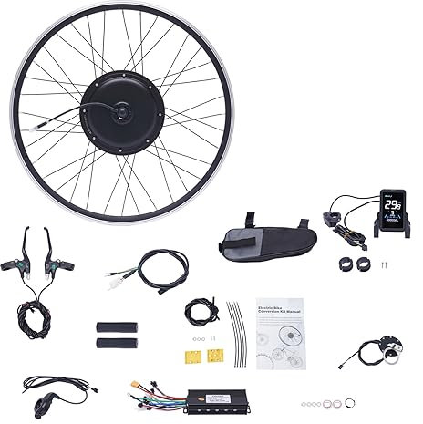 Ebike Umbausatz Motor für Fahrrad 1000W 48V E-Bike Umrüstkit Vorder-/Hinterrad E-Bike Antriebseinheit für 28 / 29 / 700C Fahrräder (Hinterrad)