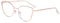 kachawoo Blue Light Blocking Glasses Metal Frame Glasses Retro Cat Eye Glasses Frame Women, Rose Gold Frame, Large