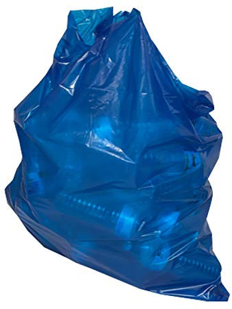 Bolsas de basura extrafuertes, 1500 unidades, 120 l, color azul