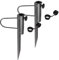 Land-Haus-Shop® Rasendorn Sonnenschirmhalter/Schirm Halter/Metall/Wäschespinne Halter/Standfuß/Masthalter Erdspieß Bodenhülse Erddübel Angelruten Halter (Grau 2 Stück)