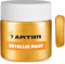 7 Artists Acrylfarben Reddish Gold 50 ml | Acrylfarben Metallic | Metallic Acrylfarben | Acrylfarbe Gold | Glitzer Acrylfarbe | Gold Lackfarbe | Acrylfarbe Gold Metallic | Acryl Gold | Gold Farbe