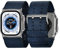 Tefeca Dual Series - Bracelet de rechange ultra large compatible avec Apple Watch/Apple Watch Ultra - Taille 49/45/44/42 mm - Nylon Onyx avec adaptateurs argentés