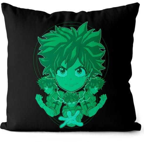 style3 Green Power Kissen mit Füllung 40cm Baumwolle Superhero Japan Academia Manga