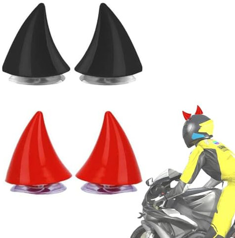 Motorrad Helm Hörner, 2 Paar Motorradhelm Devil Demon Horn, Helm-Dekoration, Saugnapf Horn Helm Dekoration, Motorradhelm Hörner, Motorradhelmhorn, Helm Hörner Eckdekoration für Motorradhelme