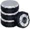 4 Pièces Housse de Pneu pour Pneus de 13-19 Pouces, étui Housse de Roue de Secours de Voiture Sac de Rangement Sac de Transport Pneu en Polyester pour Housses de Protection de Roue Voiture 4 Saisons