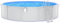 Willood Set piscina a parete in acciaio resistente, colore bianco, con pellicola interna blu resistente all'inverno, con scala di sicurezza, 550 x 120 cm