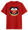 The Muppets Animal Dr. Teeth Electric Mayhem Big Face Adult T-Shirt, Red, S