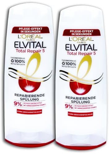 2 er Pack Elvital Spülung Total Repair 5 Stark Geschädigtes Haar 2 x 250 ml