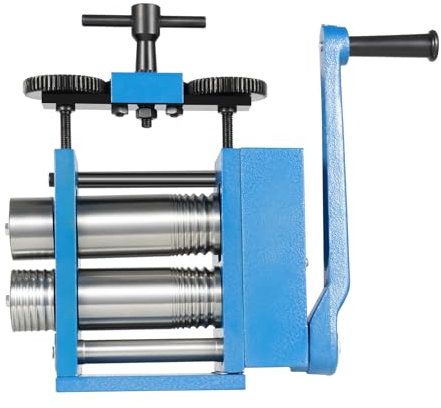 75mm Schmuck Werkzeug Manuelle Walzwerk Maschine Walzwerkmaschine Tablettierung 3 Zoll handgekurbelte Gold- und Silberschmuck-Crimper (kann Stück halbrunden quadratischen Draht crimpen)