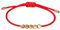Buddhist Good Luck Bracelet, Handmade Tibetan Copper Beads Bracelet for Men and Women, Rope Bracelet and Bangles Jewelry Nice Processed Lucky Knots Rope Excellent Creative (Red)