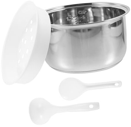 Didiseaon Rice Cooker Liner Replacement Sturdy Suitable for Home Hotel Dorm Steel Inner Pot Easy to Use Non-stick