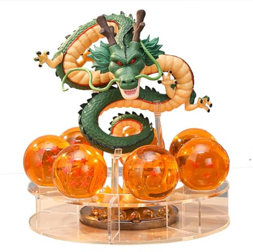 Metok·Zayul Harz Shenron Figur Shenlong Statue Set 7 Bälle Action Decor für Display Business Geburtstag Home Decor