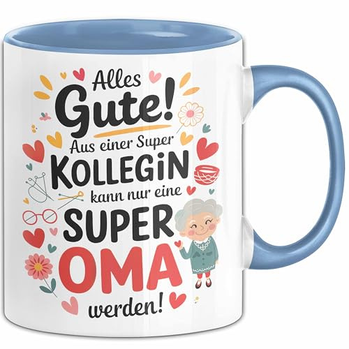 Oma Tasse Geschenkidee Beste Kollegin Oma Geschenk (Blau)
