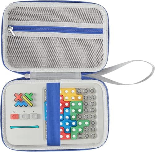 XUMIUZIY Hartträgergehäuse für Super Blocks Puzzle -Spiel, für Brain Teaser Rätsel Interaktive Handheld -Spielekonsole, Mesh Pocket für Zubehör