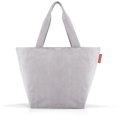 reisenthel shopper cord grey – Geräumige Shopping Bag und edle Handtasche in einem – Aus wasserabweisendem Material