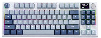 Backlit Mechanical Keyboard Hot-Swappable Mechanical Keyboard LCD Display | 2.4GHz Wireless/wired/5.0 for Home Office College Dorm Internet Bar