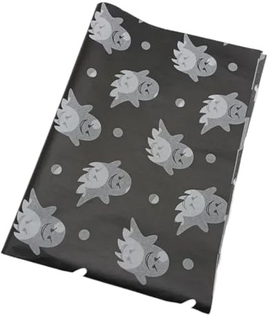 20 x 14 Zoll Halloween-Geschenkpapier, Totenkopf-/Spinnennetz-Muster, Geschenkpapier, Seidenpapier, dekoratives Basteln for Partys, 20 Blatt(Black-Ghost)