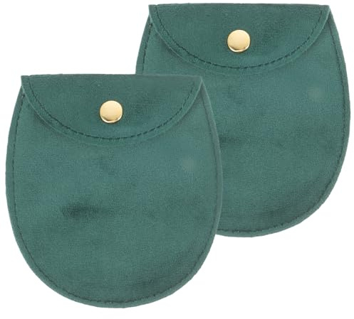 HOMOCONO Sacchetto in Velluto per Orologio da Tasca, 2 Pezzi Verde