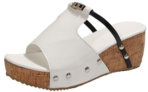 Sandalias Mujer Esparto Plataforma Verano Cuña Alpargatas Sin Cordones Forrado De Yute Fascitis Plantar Comodos Moda Chanclas Punta Abierta Antideslizantes Suela Suave Gruesa Vacaciones Playa