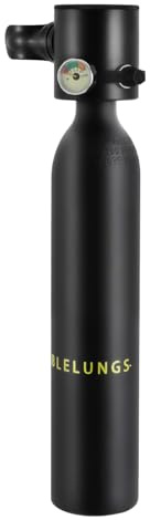 Mini Bouteille de Plongée 0.5L, Bouteille Plongée Rechargeable 5-10 Minutes | Source D'air de Secours, Capacité Gaz 100 L, Manomètre Étanche, Alliage D'aluminium, 33 et 100 Pieds