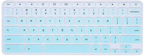 iKammo Keyboard Cover Case Compatible Lenovo Chromebook 11.6 to 14 (Gradual Hot Blue)