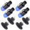 Swpeet Lot de 8 prises de haut-parleur audio à 4 pôles - Verrouillage rotatif - Compatible avec jack Twist Lock - 4 pôles ronds - Parfait pour Neutrik Speakon NL4FC, NL4FX, NLT4X, NL2FC, NA4LJ,