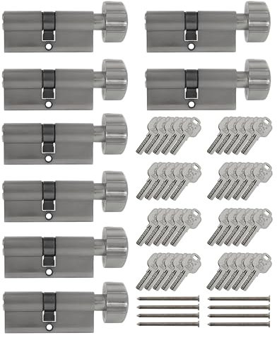 8x Knaufzylinder KD 60 mm 30/30 gleichschließend inkl. 40 Schlüssel