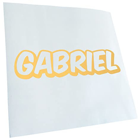Gabriel - Adesivo per nome ragazzo, 25 colori fluo opaco