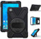 Carcasa antigolpes para Lenovo Tab M8 8 TB-8505F TB-8505X, funda protectora resistente con función y correa para Lenovo Tab M8 8 TB-8505F TB-8505X (Negro)