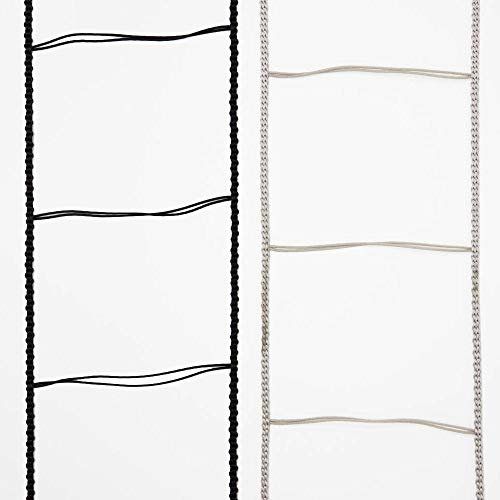 Leiterkordel für Jalousien (Flachlamelle, 80 mm, grau/schwarz) (1200 cm, Grau)