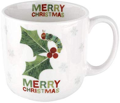 The Very Hungry Caterpillar VHCX79179-XG Tasse mit Aufschrift Merry Christmas, Porzellan, rot