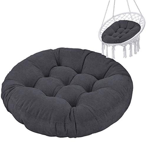 Ferocity Hängesessel Kissen, Polster Bodenkissen für Schwenksessel, Auflage für Baumwoll Hängeschaukel, Papasansessel, Hängekorb, Hängestuhl, Durchmesser 90 cm Graphit [114]