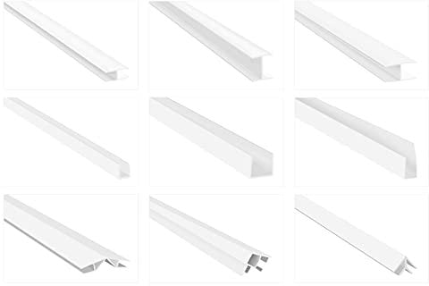 Profilés d'encadrement HEXIM pour panneaux de revêtement - Profilés en H, en U et d'angle, en plastique PVC - (connecteur d'angle HJ 271, 10x3 mm) Profil de fenêtre