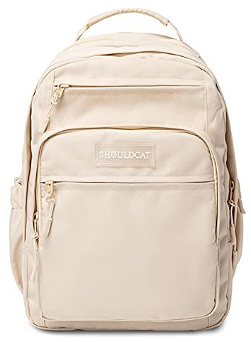 FANDARE Rucksack Schulrucksack Damen Herren Daypacks mit Laptopfach fü 15.6 Zoll Tagesrucksack Schulranzen Junge Mädchen Schultaschen für Universität Reisen Freizeit Wasserdichtes Polyester Khaki