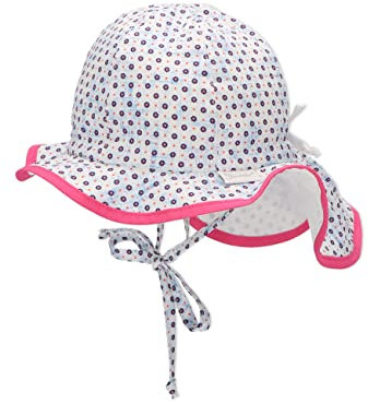 Sterntaler Mädchen Sonnenhut Blümli Hut, Weiß, 45