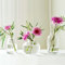KMERCE Set di 3 piccoli vasi per fiori in vetro trasparente, mini vasi di vetro, decorazione moderna per la casa, per centro, matrimonio, camera da letto, compleanno, regalo per la festa della mamma