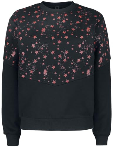 RED by EMP Damen schwarzes Sweatshirt mit Sternen