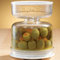 Gurkenglas, Oliven und Gurken-Sanduhrglas Getrennt Vom Wet and Dry Pickle Separator Flip Jar Wet Dry Dispenser
