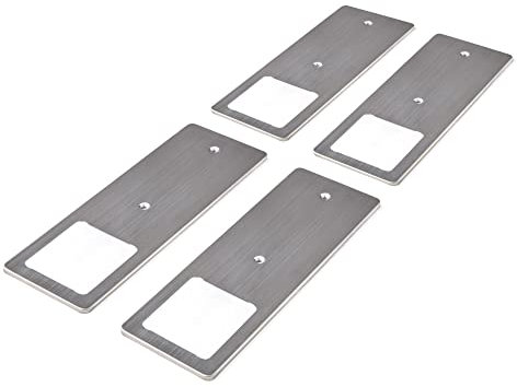 kalb | LED Unterbauleuchten Edelstahl gebürstet 5W- sehr flache Küchenleuchte Einbaustrahler Einbauspot, Auswahl:4er Set neutralweiss