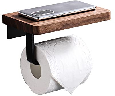 Portarotolo di carta igienica in legno da appendere alla parete, strumento per cucina e bagno -#1