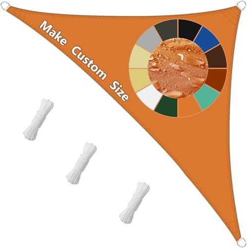 Sonnensegel Sonnenschutz Sonnendach 4x4x5.7M, Sonnenschutz Set, 90% Sonnenlicht verhindert, mit Freiem Seil, perfekt für den Außenbereich - Orange