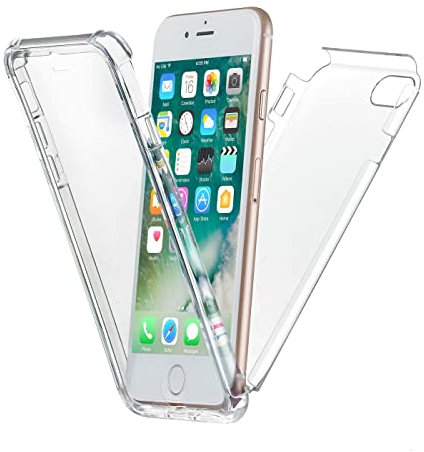 emaxsave 360° Full Body Case for iPhone 6/6S PLUS - Clear Slim Design, Front & Back Protection, Protective Cover