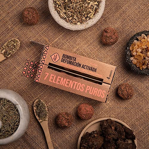 7 Elementos • 4 Bombitas Smudge 100% Orgánicas de Hierbas Naturales – Limpieza Energética y Protección – Hecho a Mano en Argentina